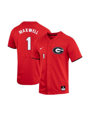 Men's #1 Tucker Maxwell Georgia Bulldogs Nike Red Alumni Baseball Player Jersey