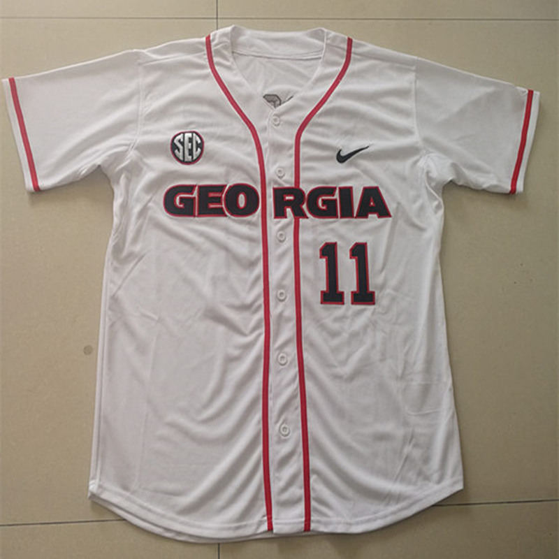 Men's #11 Will Proctor Georgia Bulldogs Nike White Alumni Baseball Player Jersey
