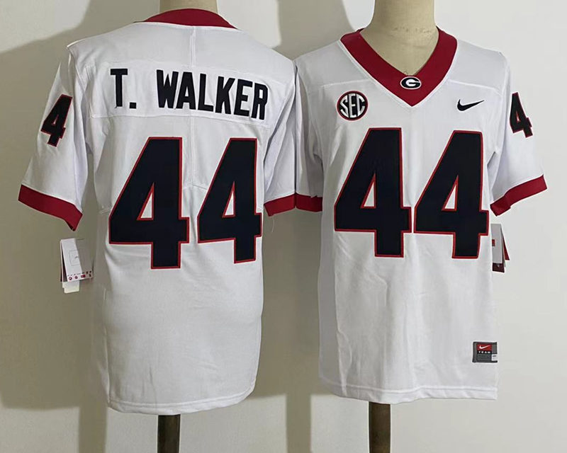 Mens #44 Travon Walker Georgia Bulldogs Stitched Nike White College Football Game Jersey S-3XL